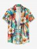 Hibiscus Flower Coconut Tree Print Matching Hawaii Beach Outfit For Couples -  