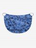 Cache-maillot de plage convertible hawaïen à imprimé fleurs, feuilles et requins - Bleu S