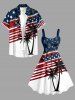 Coconut Tree Patriotic American Flag Print Hawaii A Line Dress -  