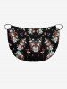 Flower Leaf Print Hawaii Convertible Beach Cover Up - Noir XS