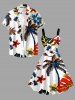 Coconut Tree Flowers Tropical Leaf Print Hawaii Tank Dress - Blanc 5X