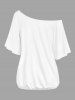Plus Size Coconut Tree Hibiscus Flower Parrot Clock Print Hawaii T-shirt -  