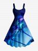 Coconut Tree Sea Ombre Sky Print Matching Hawaii Beach Outfit For Couples -  