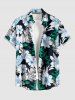 Tropical Leaf Hibiscus Flower Print Matching Hawaii Beach Outfit For Couples -  