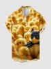 Cute Chick Print Matching Hawaii Beach Outfit For Couples - Jaune 