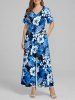 Hibiscus Flower Tropical Leaf Print Matching Hawaii Beach Outfit For Couples -  