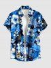 Hibiscus Flower Tropical Leaf Print Matching Hawaii Beach Outfit For Couples -  