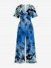 Hibiscus Flower Leaf Branch Print Matching Hawaii Beach Outfit For Couples -  