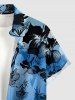 Hibiscus Flower Leaf Branch Print Matching Hawaii Beach Outfit For Couples -  