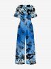 Hibiscus Flower Leaf Branch Print Matching Hawaii Beach Outfit For Couples -  