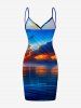 Coconut Tree Sailboat Sun Seascape Print Convertible Hawaii Beach Cover -  