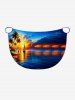 Coconut Tree Sailboat Sun Seascape Print Convertible Hawaii Beach Cover -  