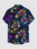 Hibiscus Flower Leaf Print Matching Hawaii Beach Outfit For Couples -  