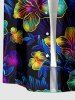 Hibiscus Flower Leaf Print Matching Hawaii Beach Outfit For Couples -  