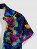 Hibiscus Flower Leaf Print Matching Hawaii Beach Outfit For Couples -  