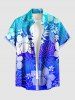 Tropical Leaf Hibiscus Flower Ombre Print Matching Hawaii Beach Outfit For Couples -  