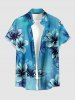 Matching Hawaii Shirt and Romper Beach Outfit Flower Ombre Print For Couples -  