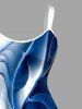 Ombre Sheer Mesh 3D Print Hawaii Tank Dress -  