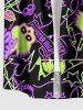 Skulls Rock and Roll Print Hawaii Button Pocket Shirt For Men -  