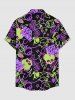Skulls Rock and Roll Print Hawaii Button Pocket Shirt For Men -  