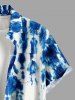 Tie Dye Print Buttons Pocket Hawaii Shirt For Men -  