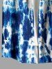 Tie Dye Print Buttons Pocket Hawaii Shirt For Men -  