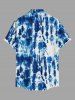 Tie Dye Print Buttons Pocket Hawaii Shirt For Men -  