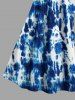 Tie Dye Print Hawaii Tank Dress - Bleu M