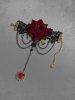 Bague Bracelet en Dentelle Motif Fleur Style Gothique Vintage - Rouge 