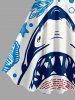 Shark Starfish Conch Print Hawaii Tank Dress -  