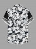 Hibiscus Flowers Tropical Leaf Print Matching Hawaii Beach Outfit For Couples -  