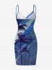 Coconut Tree Ombre Light Beam Print Hawaii Convertible Beach Cover Up -  