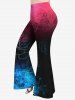 Tie Dye Ombre Flowers Print Matching Set -  