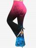 Tie Dye Ombre Flowers Print Matching Set -  
