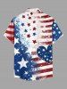 Patriotic American Flag Heart Print Matching Outfit For Couples - Bleu 