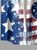 Patriotic American Flag Heart Print Matching Outfit For Couples - Bleu 
