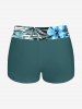Coconut Tree Hibiscus Flower Print Matching Hawaii Beach Outfit For Couples -  