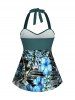 Coconut Tree Hibiscus Flower Print Matching Hawaii Beach Outfit For Couples -  
