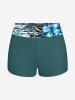 Coconut Tree Hibiscus Flower Print Matching Hawaii Beach Outfit For Couples -  