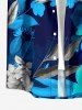 Dandelion Flower Leaf Print Buttons Pocket Hawaii Shirt For Men -  