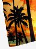 Coconut Tree Cloud Ombre Print Convertible Hawaii Beach Cover -  
