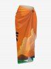 Coconut Tree Cloud Ombre Print Convertible Hawaii Beach Cover -  