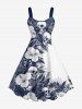 Skull Hibiscus Flower Leaf Print Matching Hawaii Beach Outfit For Couples -  