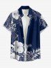 Skull Hibiscus Flower Leaf Print Matching Hawaii Beach Outfit For Couples -  