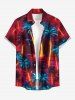 Glitter Neon Coconut Tree Print Matching Hawaii Beach Outfit For Couples -  