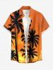 Coconut Tree Cloud Ombre Print Matching Hawaii Beach Outfit For Couples -  
