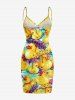 Duck Pond Umbrella Print Hawaii Convertible Beach Cover Up - Jaune 1X