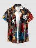 Musical Instruments Bass Print Matching Hawaii Beach Outfit For Couples - marron foncé 