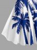 Coconut Tree Colorblock Print Hawaii Tank Dress -  