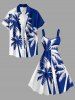 Coconut Tree Colorblock Print Hawaii Tank Dress -  